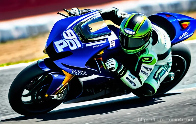 모터스포츠에서의 여성 드라이버 - **Prompt:** A dynamic, high-definition, realistic image of female motorcycle racer Ana Carrasco mid-...