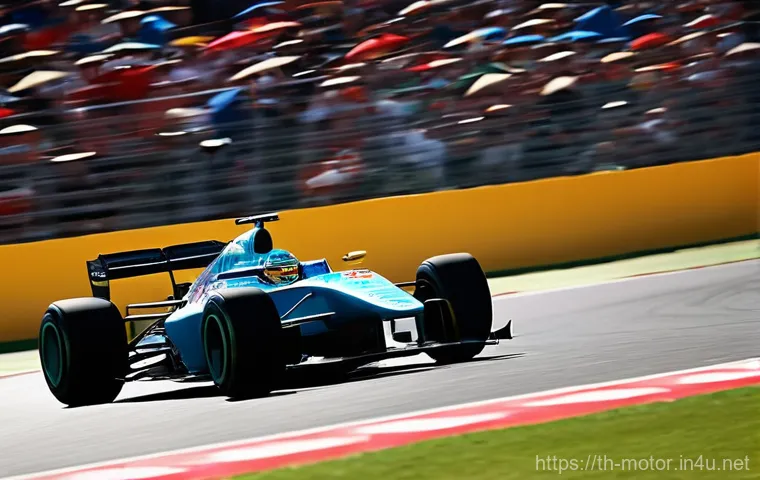F1 머신 제작 비용 - **Prompt 1: Dynamic F1 Race Action**
    "A wide-angle, high-speed action shot of two Formula 1 race...