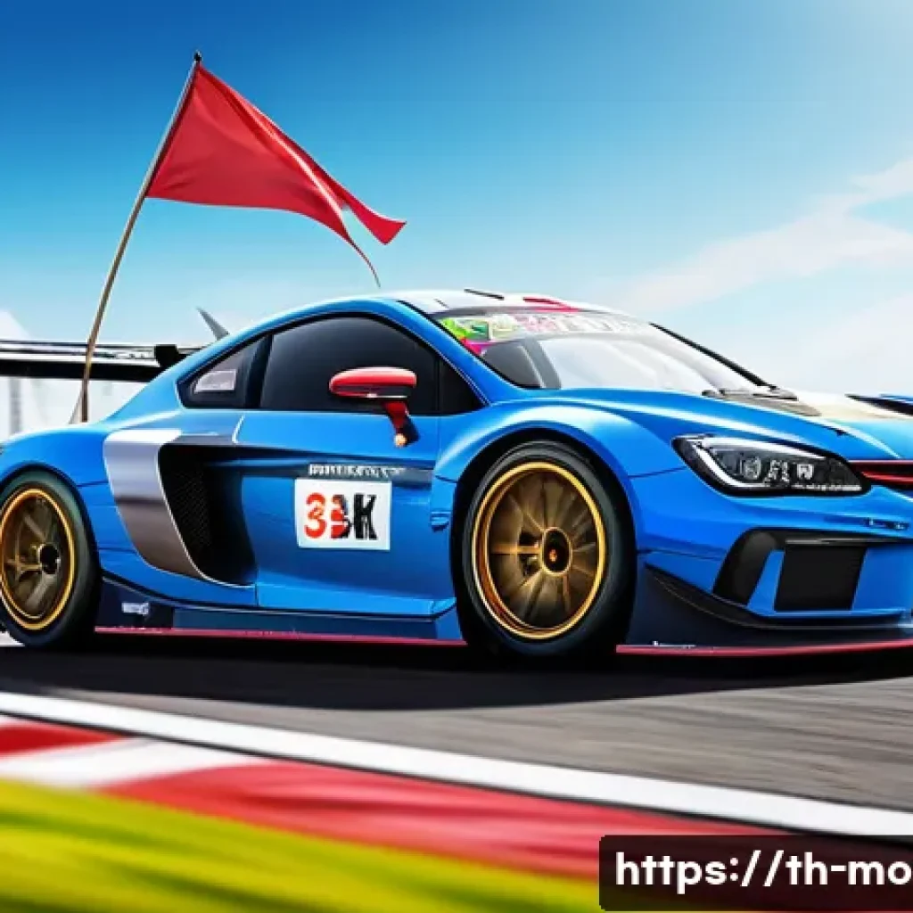 모터스포츠 용어 사전 - A high-energy motorsport race on a smooth racing circuit in Thailand, showcasing modern race cars wi...